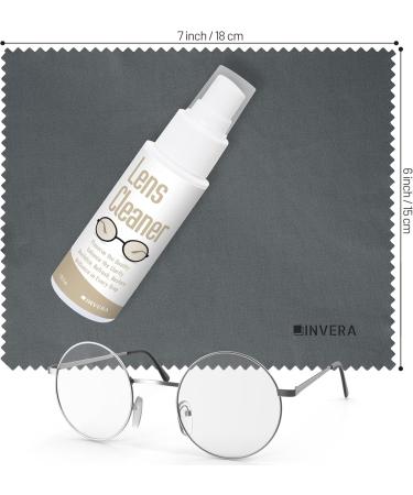 Eyeglass Cleaner Spray Kit - Gentle Lens Cleaner for Eyeglasses Sunglasses & Screens | 1.7 fl oz Microfiber Cloth Included - Buy Online on GoSupps.com