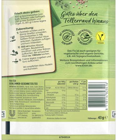Buy KNORR Film Schreet Miss Schlemmer Schideten - Flavorful Meat Dish Seasoning Without Additives (43g 1 Pack) | International Shipping Available - Buy Online on GoSupps.com