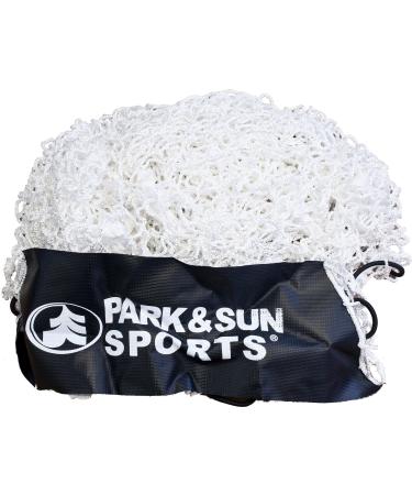 Park & Sun Sports Bungee-Slip-Net Replacement Nylon Goal Net (Lacrosse and Soccer/Multi-Sport) Lacrosse, White (6' W x 6' H x 7' D)