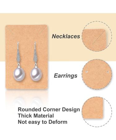Earring Cards Set with 100 Holder Cards, 200 Backs, and 100 Jewelry Packaging - Brown | 3.5x2.4 Inches - Buy Online on GoSupps.com