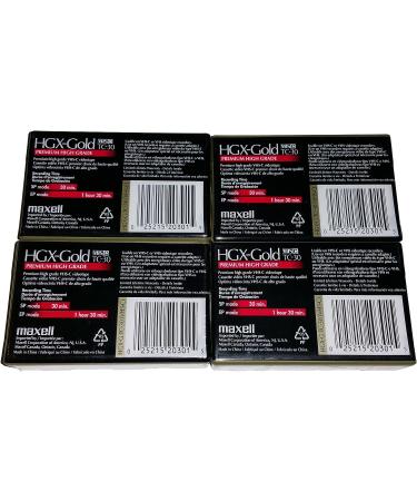 Maxell VHS-C TC-30 HGX Gold Blank Cassettes - Pack of 4 Cassettes - Buy Online on GoSupps.com