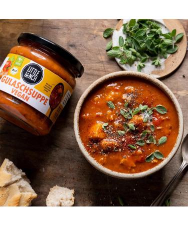 Little Lunch Organic Goulash Soup - Vegan No Added Sugar 6x350g | Healthy Meat Alternative for Veganuary - Buy Online on GoSupps.com