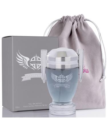 NovoGlow Invincible Eau de Parfum Spray for Men Great Gift Masculine Fragrance Daytime and Casual Use for all Skin Types 3.4 Fl Oz with a Suede Pouch Included