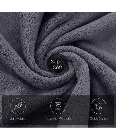 Luxury Silk Hemming Towel Set - Dark Grey 6 Piece - Quick Drying Microfiber Towels for Bath, Fitness, Sports, Yoga, Travel - Ultra Soft and Lightweight - Buy Online on GoSupps.com