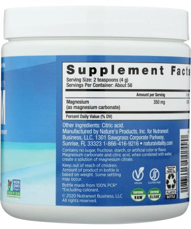 Natural Vitality Original Magnesium Anti-Stress Drink Mix 8 OZ - Unflavored - Buy Online on GoSupps.com