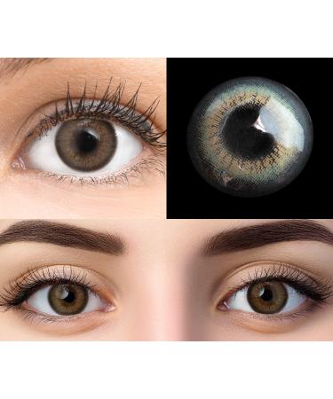 Glamlens Bari Gray gray + container |Very strongly covering natural gray contact lenses colored |Colored silicone hydrogel |1 pair (2 pieces) |Dia 14.20 |Without starch