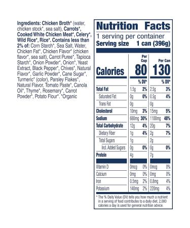 Progresso Organic Chicken and Wild Rice Soup 14 oz Can - Pack of 8 - Buy Online on GoSupps.com