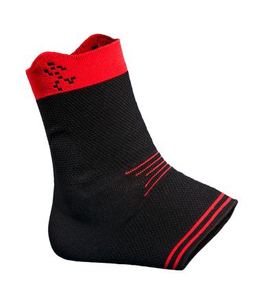 UFlex Athletics Ultra Flex Athletics Ankle Brace Support Sleeve for Post Surgery Treatment Swelling Reduction Pain Relief Ankle Stabilizing and Compression Single Wrap Black Red Large