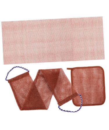 NOLITOY 1 Set Bath Towel Back Scrubber Back Washers for Shower African Body Scrubber Back Towel Nylon Brown
