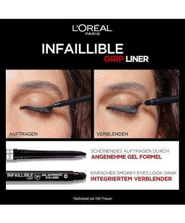 L'Or al Paris Waterproof Gel Eyeliner with Sponge - 36H Infaillible Blue Jersey - Perfect for Smokey Eyes 1g - Buy Online on GoSupps.com
