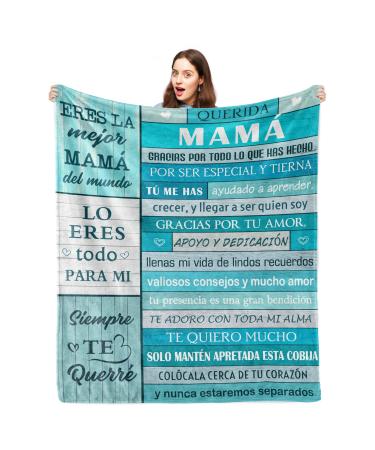 Pezolen Gifts for Mom in Spanish Gift for Mom from Daughter/Son Mom Gifts Birthday Gifts for Mom Mama Gifts Best Mom Blanket 50"X60" Regalos Para Mama Regalo Personalizados Para Mam En Espa ol 50"X60" Spanish Mom