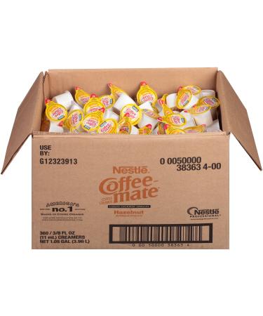 Nestle Coffee mate Coffee Creamer, Hazelnut, Liquid Creamer Singles, Box of 360 Singles