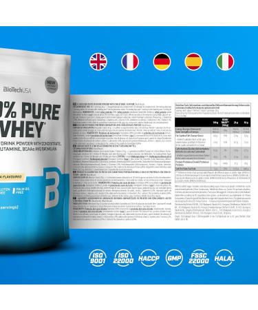 Buy Biotechusa 100% Pure Whey Protein Powder - 21g Protein BCAA & Glutamine Gluten-Free Palm Oil-Free | 454g - Black Biscuit Flavor - Buy Online on GoSupps.com
