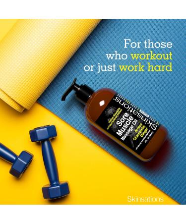 Skinsations Sore Muscle Massage Oil | Organic Arnica Montana Blend with Chamomile Ginger & Peppermint - Naturally Warming Relief - Buy Online on GoSupps.com
