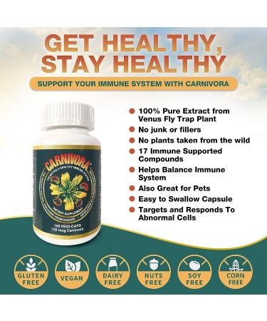 Carnivora Vegi-Caps - Natural Gluten Free Vegan Friendly Immune Support (100 Capsules) - Buy Online on GoSupps.com