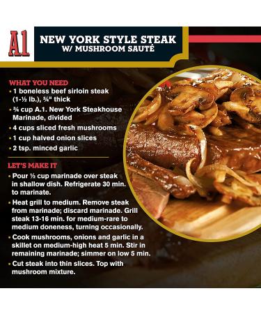 New York Steakhouse Marinade 16 fl oz Bottles - 6 Pack - Buy Online on GoSupps.com