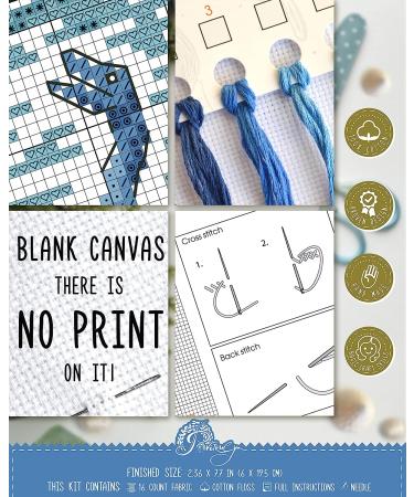 Plesiosaurus Counted Cross Stitch DIY Bookmark Kit for Hand Embroidery - Buy Online on GoSupps.com