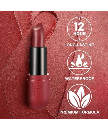 KIMIEYE 6Pcs Matte Lipstick Set B | Long Lasting, Moisturizing, Waterproof | Smooth Texture, Matte Finish | Up to 24 Hours Wear | 0.63oz - Buy Online on GoSupps.com