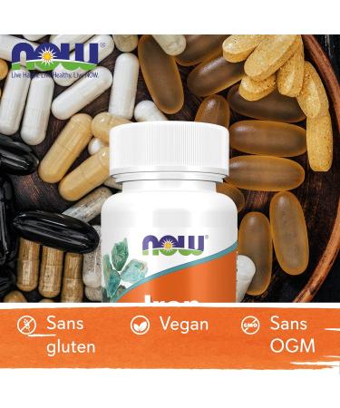 Now Foods Iron Complex (Iron Complex) 27mg 100 Vegan Tablets Lab Tested Iron Vitamins Gluten Free Soy Free Vegetaria - Buy Online on GoSupps.com