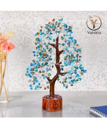 YATSKIA Turquoise Crystal Tree - Gemstone Tree of Life for Home Decor | Spiritual Good Luck Charms & Gifts for Women | Chakra Stones Meditation Decor - Buy Online on GoSupps.com