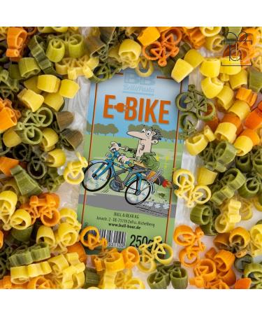Bull & Bear Bunte e-Bike Pasta 250g | Handmade Durum Wheat Noodles | Unique Gift from Germany - Buy Online on GoSupps.com
