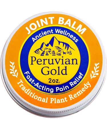 Peruvian Gold Joint Pain Balm Rapid Relief of Joint + Nerve Pain. Cooling Balm for Rapid Relief from Throbbing Joint and Nerve Pain. (2oz) 1 Ounce (Pack of 1)