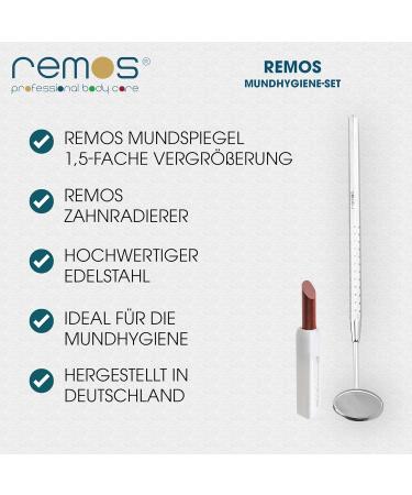 REMOS Tooth Eraser & Dental Mirror Set - Ultimate Oral Hygiene Tool Against Plaque - International Shipping Available - Buy Online on GoSupps.com