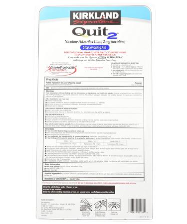 Kirkland Signature Quit Smoking Gum 2 mg - 380 Count - Buy Online on GoSupps.com