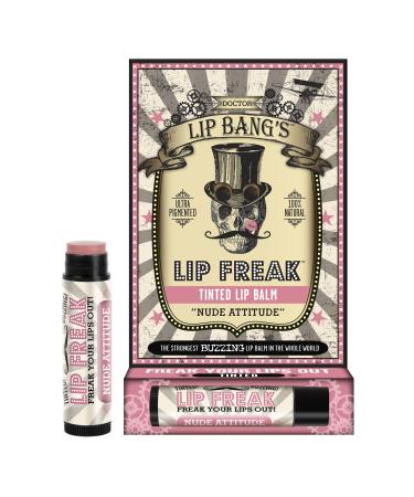 Doctor Lip Bang's BUZZING Lip Balm | Lip Freak| 100% All Natural | Cruelty Free | Tinted | Nude Attitude