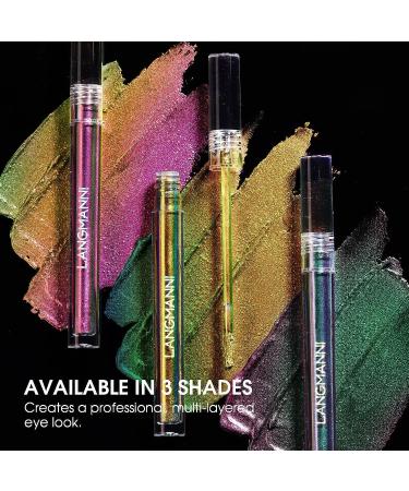 Multichrome Liquid Eyeshadow - Chameleon Metallic Green Gold Color Shifting - High Pigmented & Waterproof Glitter Eye Shadow (EMBER) - Buy Online on GoSupps.com