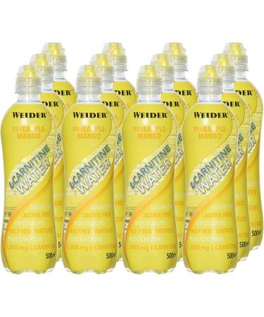 Buy Weider L-Carnitine Water - Pineapple-Mango Flavor (12 Pack) | Boost Energy & Support Fat Loss - International Shipping Available - Buy Online on GoSupps.com
