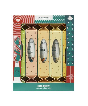 The Body Shop Hug & Squeeze Hand Balm Body Care Holiday Gift Set Vegan 5-Piece Set