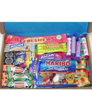 Retro Sweet Hamper Gift Box. Letterbox busting box packed with classic sweets by Rixon and Bryce - Buy Online on GoSupps.com