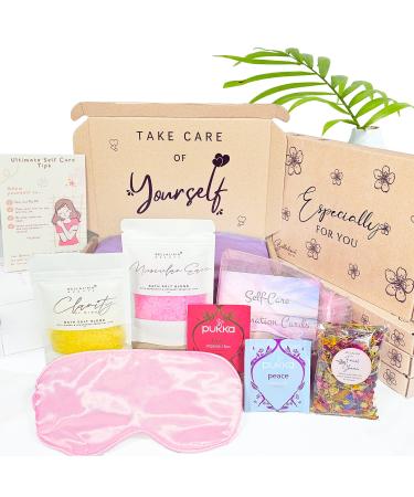 Bellalisia Self Care Gifts For Women. Mindfulness and Wellbeing Gift A Natural Bath Salts Set For New Mum To Be Baby Shower Presents Thinking Of You Or Relaxing Get Well Soon Hug In A Box Kit