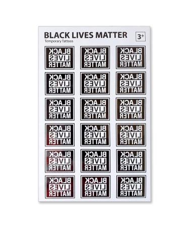 Black Lives Matter Temporary Tattoos. 1-1/2 W x 1-1/8 H.