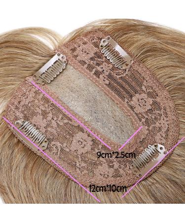 Rich Choices Clip-in Topper & Pony Bangs - Real Hair Extensions for Women | 35 cm Lace Toupet #27 Dark Blonde - Buy Online on GoSupps.com