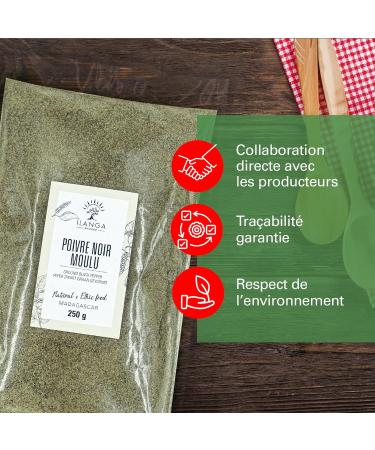 Ground Black Pepper 250g - Ilanga Nature - Madagascar - Buy Online on GoSupps.com