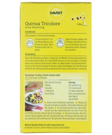 Buy Davert Quinoa Tricolore 800g (4 x 200g) - Organic Superfood for International Shipping - Buy Online on GoSupps.com