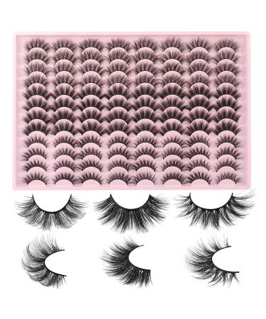 Fluffy Volume Wispy Russian Strip Lashes Bulk Wholesale - 48 Pairs Mixed C-3 Styles - Buy Online on GoSupps.com