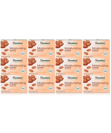 Himalaya Moisturizing Almond Cleansing Bar, Face and Body Soap for Soft Skin, 4.41 oz, 12 Pack Moisturizng Almond 4.41 Ounce (Pack of 12)