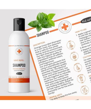 Orange Cross Lice Removal Mint Shampoo - Natural DIY Lice Prevention for Kids & Adults (8 Oz) - Buy Online on GoSupps.com
