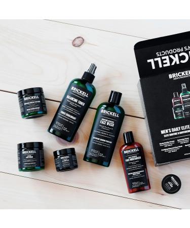 Shop Brickell Men's Daily Elite Face Care Routine | Toner Charcoal Facial Wash Scrub Night Cream & More - Natural & Organic Skincare - Buy Online on GoSupps.com