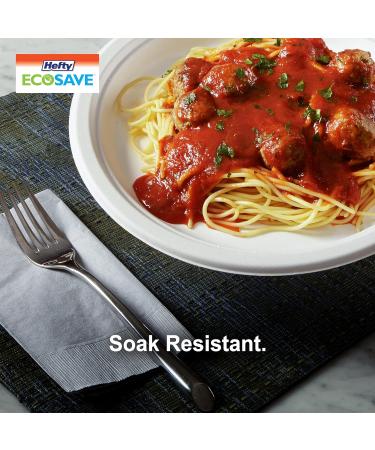 "Hefty ECOSAVE Compostable Disposable Paper Plates Dinner 10" 125 Count - Buy Online on GoSupps.com