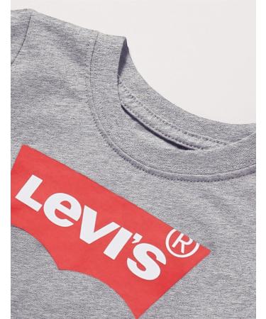 Levi's Kids Long Sleeve Batwing Tee - Baby Boys 24 Months, Grey Heather - Buy Online on GoSupps.com