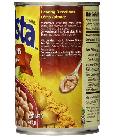 Sun Vista Whole Pinto Beans 15 oz - Pack of 12 | High Quality & Nutritious Beans - Buy Online on GoSupps.com