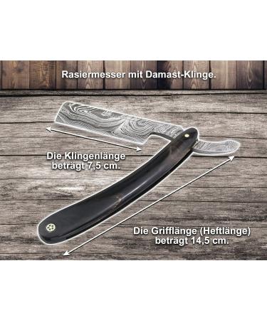 Premium Damascus Razor Set with Leather Strop - Handcrafted Quality from Solingen | International Shipping Available - Buy Online on GoSupps.com