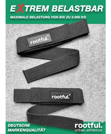 Rootful. Train Aids | 100% Robust Lifting Straps for Bodybuilding Fitness & CrossFit | Padded for Men & Women | Premium German Quality - Buy Online on GoSupps.com