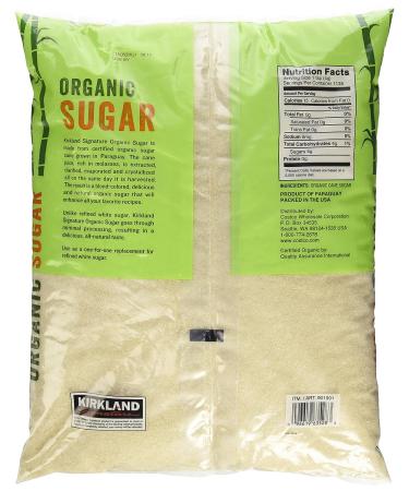 Kirkland Signature Organic Sugar 10lb Pack - Premium Quality Sugar for Baking and Cooking - Buy Online on GoSupps.com