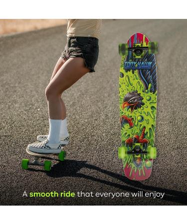 Tony Hawk 31 Complete Cruiser Skateboard | 9-Ply Maple Deck for Cruising, Carving, Tricks, and Downhill | Slime Hawk Design - Buy Online on GoSupps.com