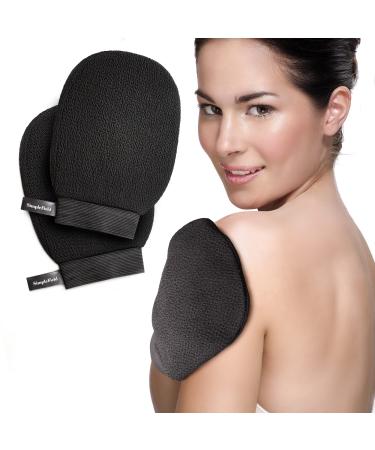Deep Exfoliating Mitt for Body Scrub. 2 Pack Body Exfoliating Glove for Remove Build-up of Dead Dry Skin Cells Self- Tanning.